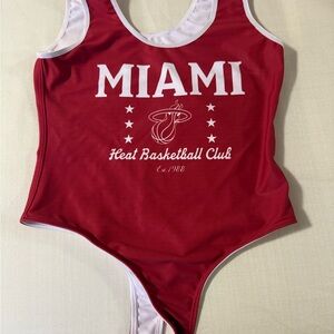 MIAMI Heat Basketball Club Red Graphic Bodysuit